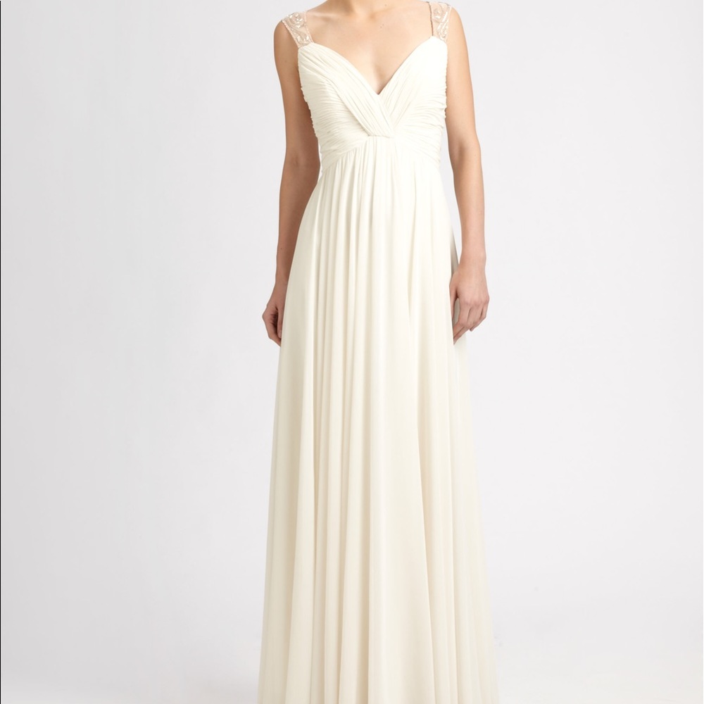 Aidan Mattox White Prom Dress